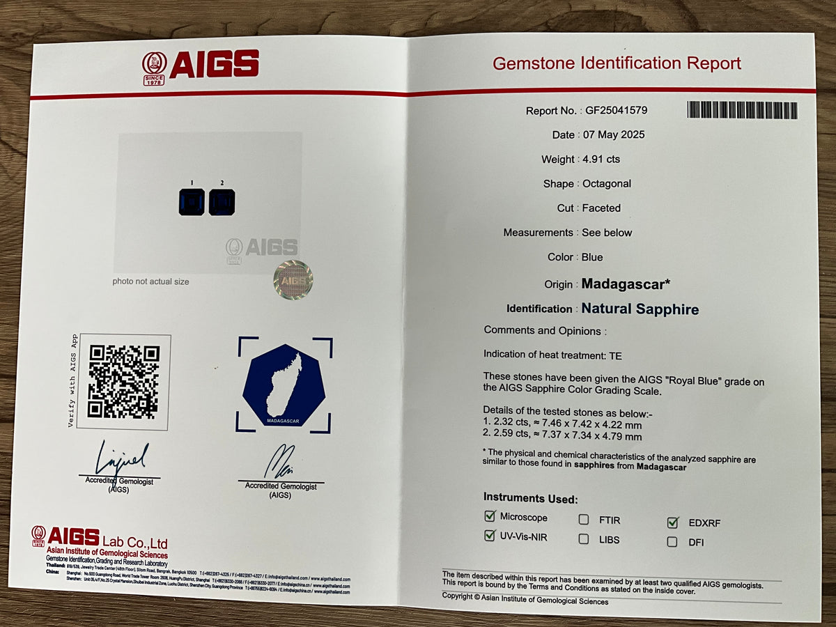 BLUE SAPPHIRE EMERALD CUT