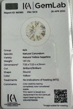 YELLOW SAPPHIRE DIAMOND CUT