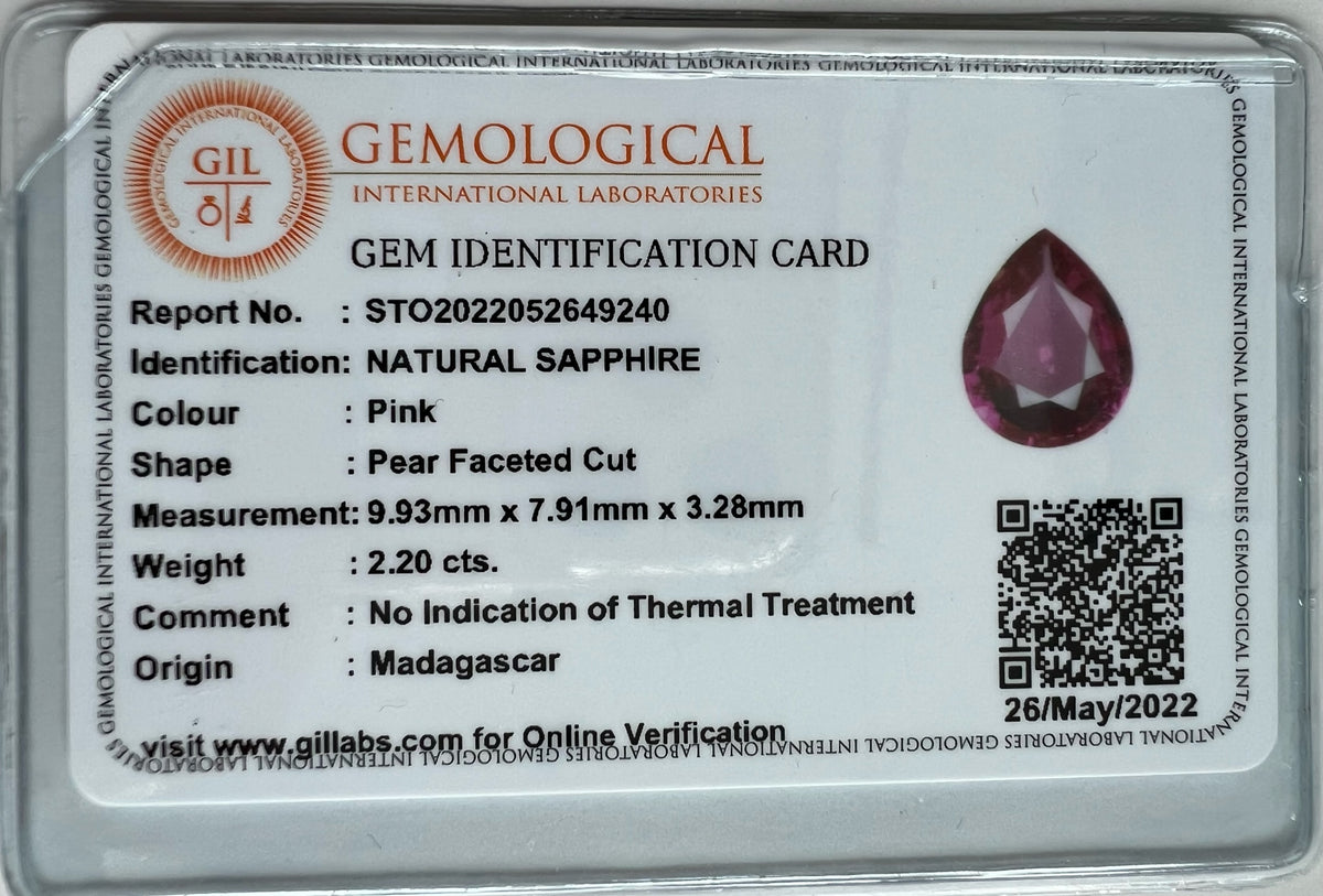 PINK SAPPHIRE PEAR