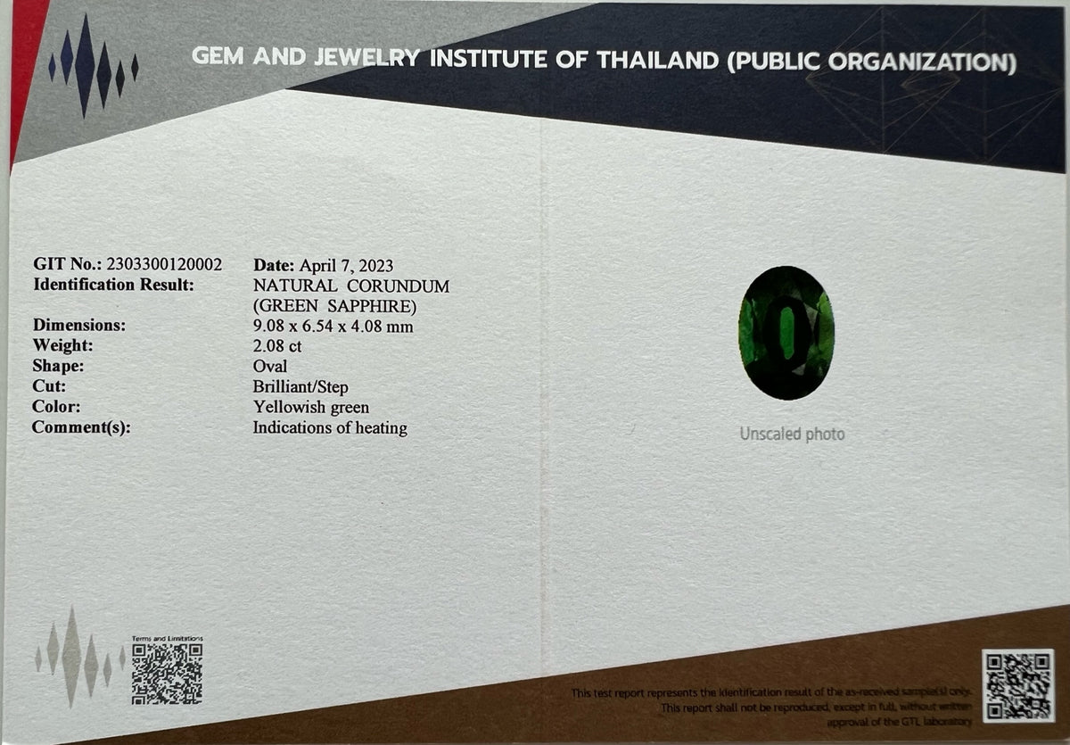 GREEN SAPPHIRE OVAL
