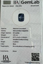 BLUE SAPPHIRE CUSHION