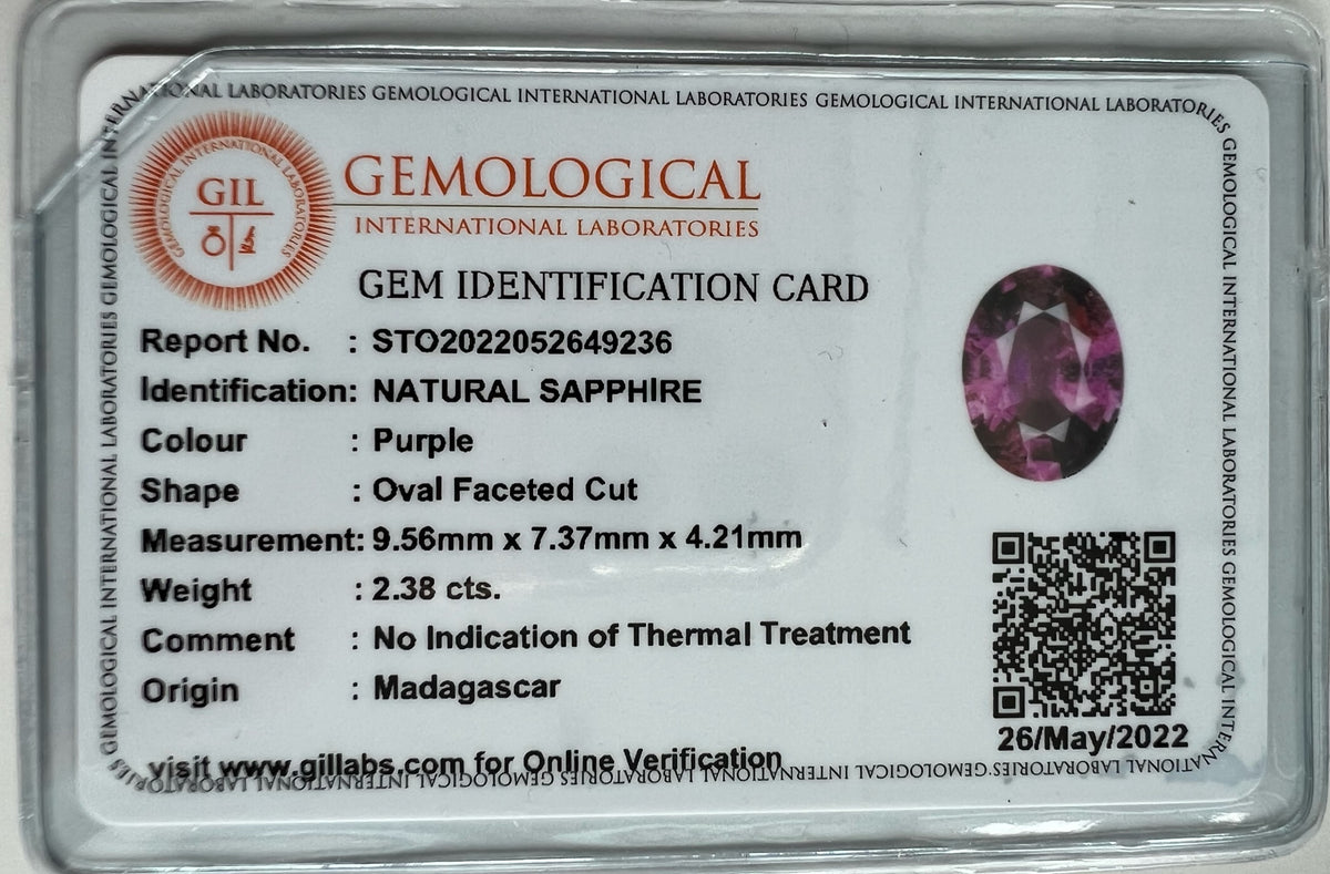 PURPLE SAPPHIRE OVAL