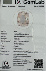 YELLOW SAPPHIRE CUSHION
