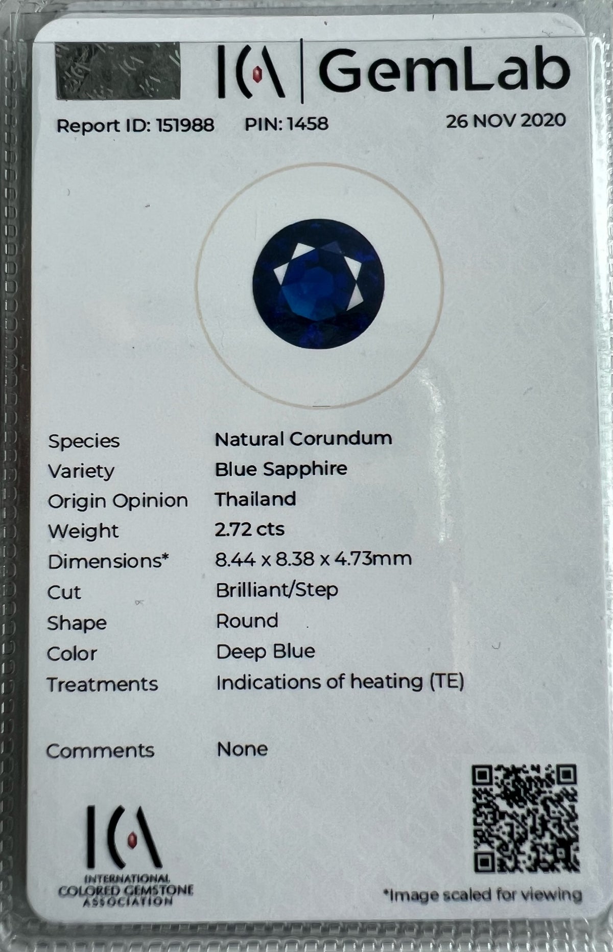 BLUE SAPPHIRE ROUND