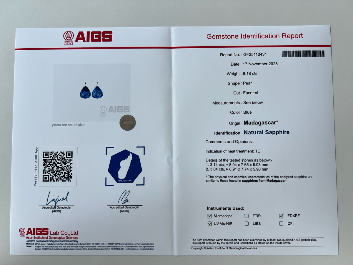 BLUE SAPPHIRE PEAR