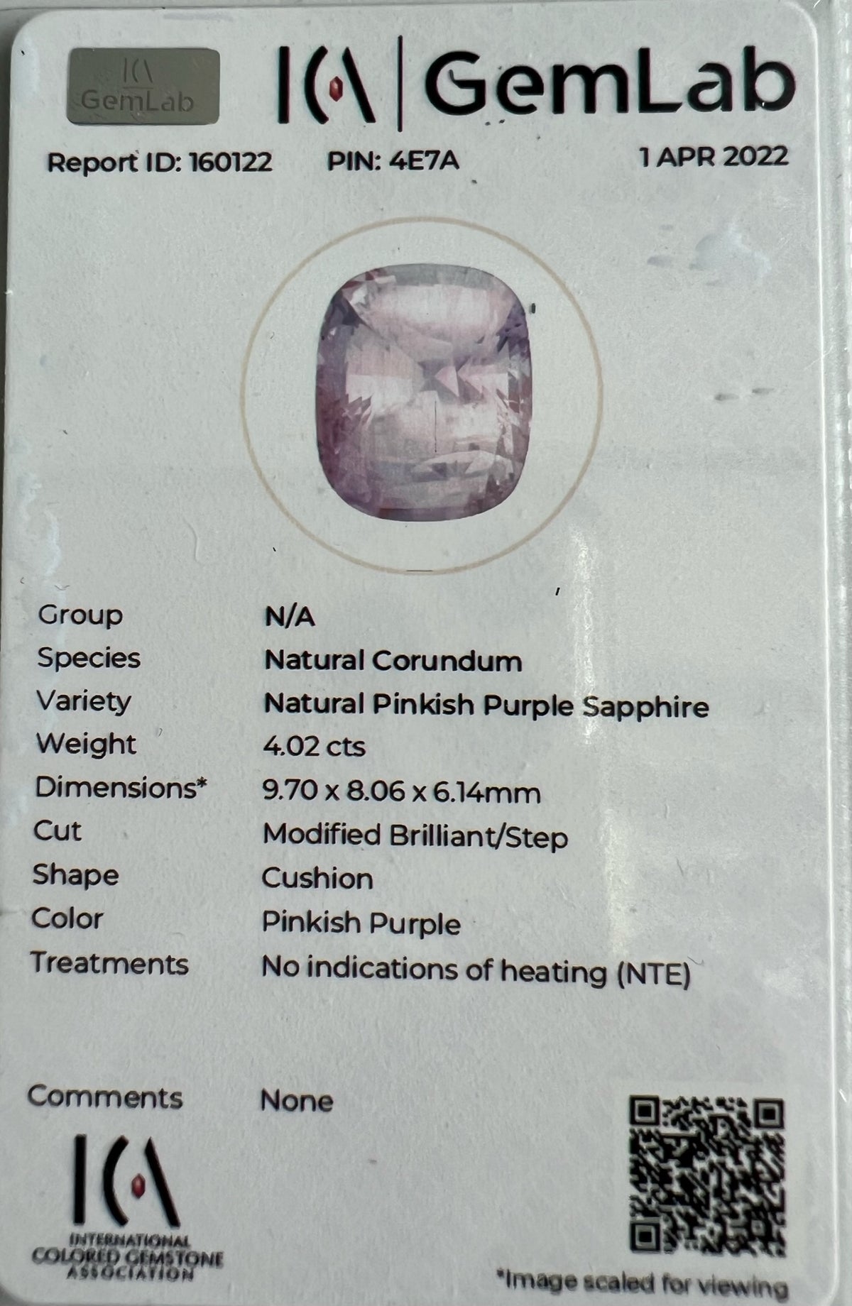PINK SAPPHIRE CUSHION