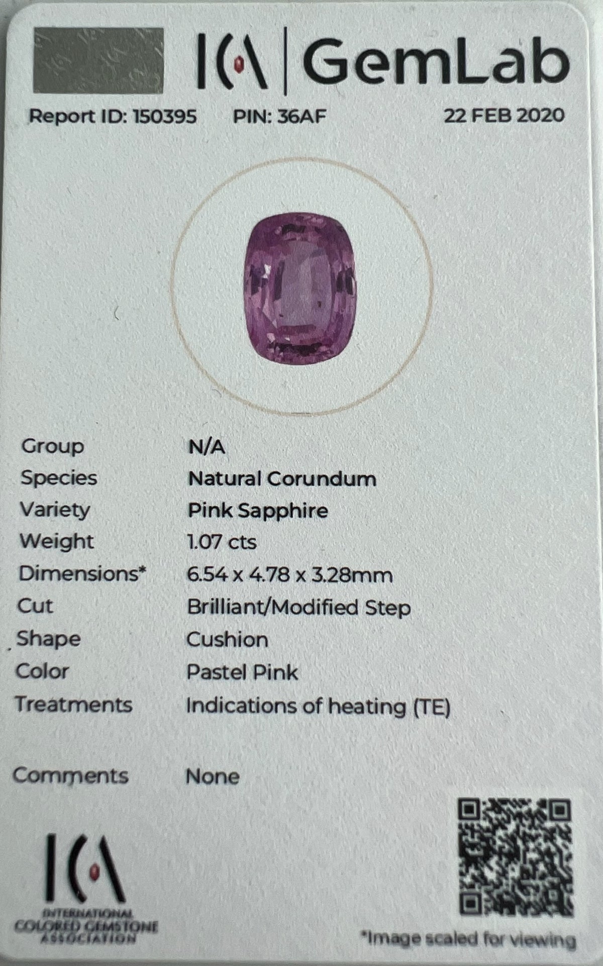 PINK SAPPHIRE CUSHION