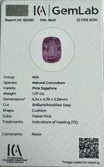 PINK SAPPHIRE CUSHION