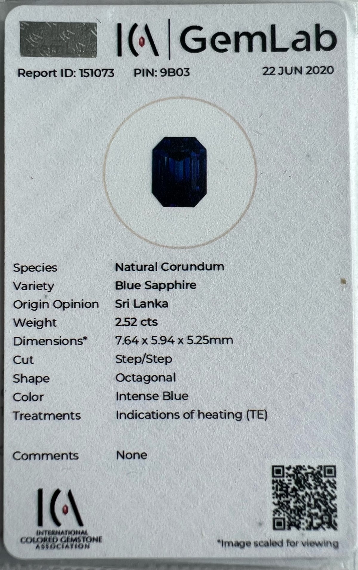 BLUE SAPPHIRE EMERALD CUT