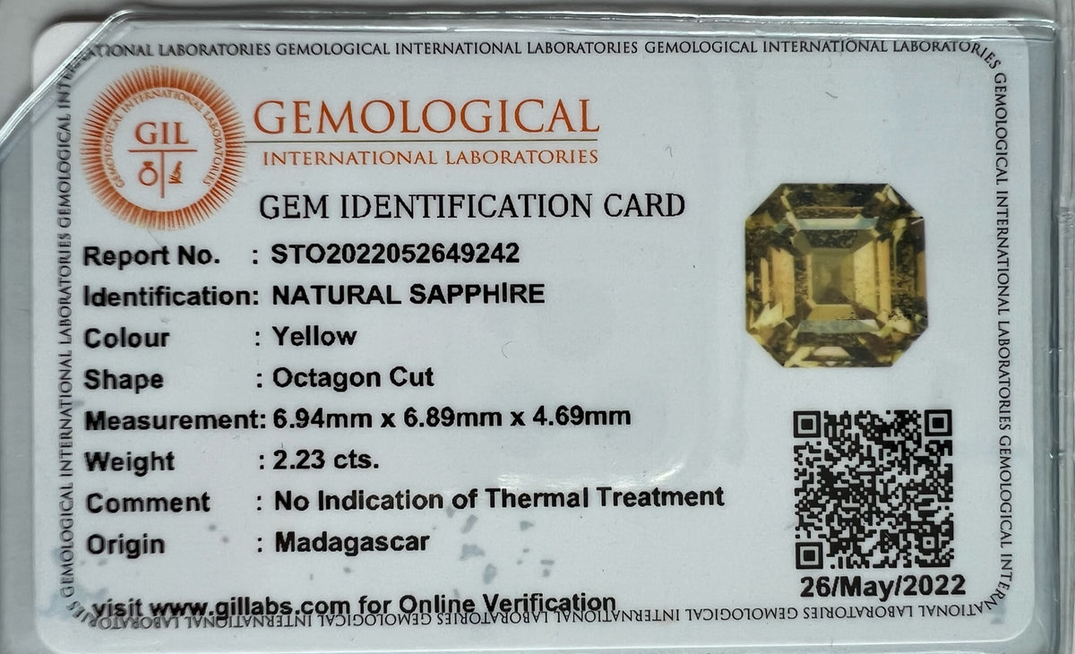 YELLOW SAPPHIRE EMERALD CUT