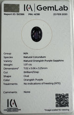 PURPLE SAPPHIRE OVAL
