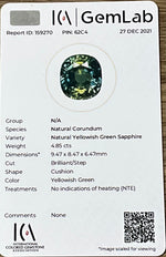 GREEN SAPPHIRE CUSHION