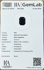 BLUE SAPPHIRE EMERALD CUT
