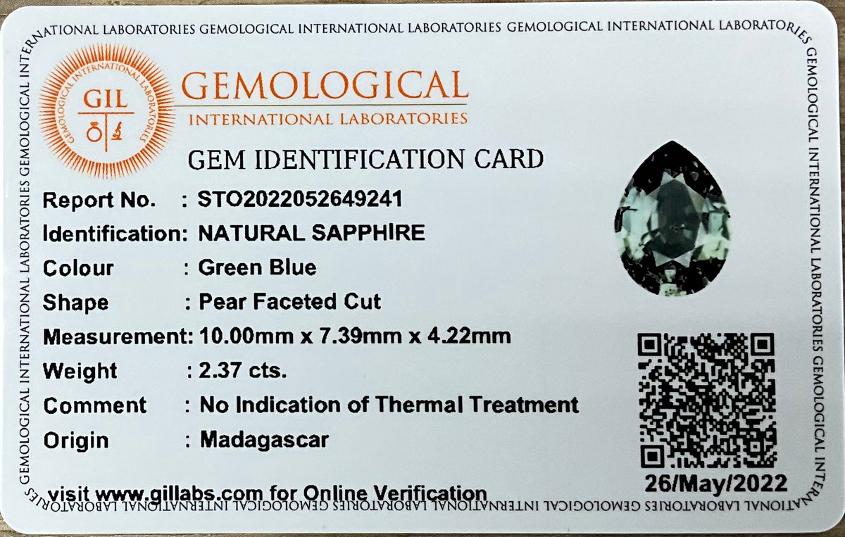 GREEN SAPPHIRE PEAR
