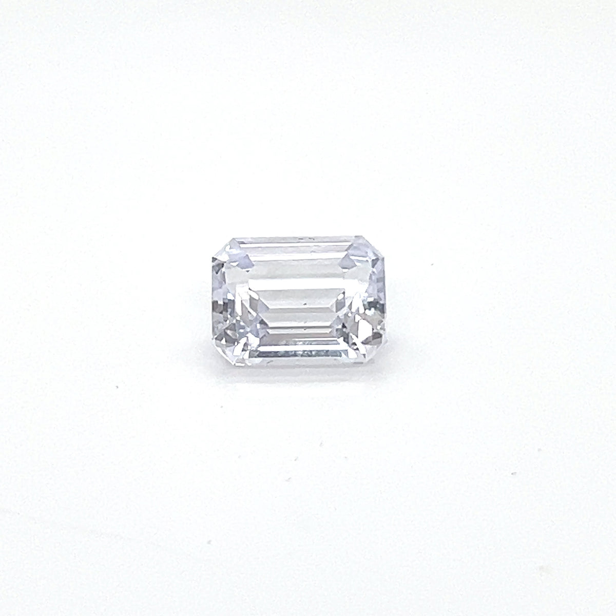 WHITE SAPPHIRE EMERALD CUT