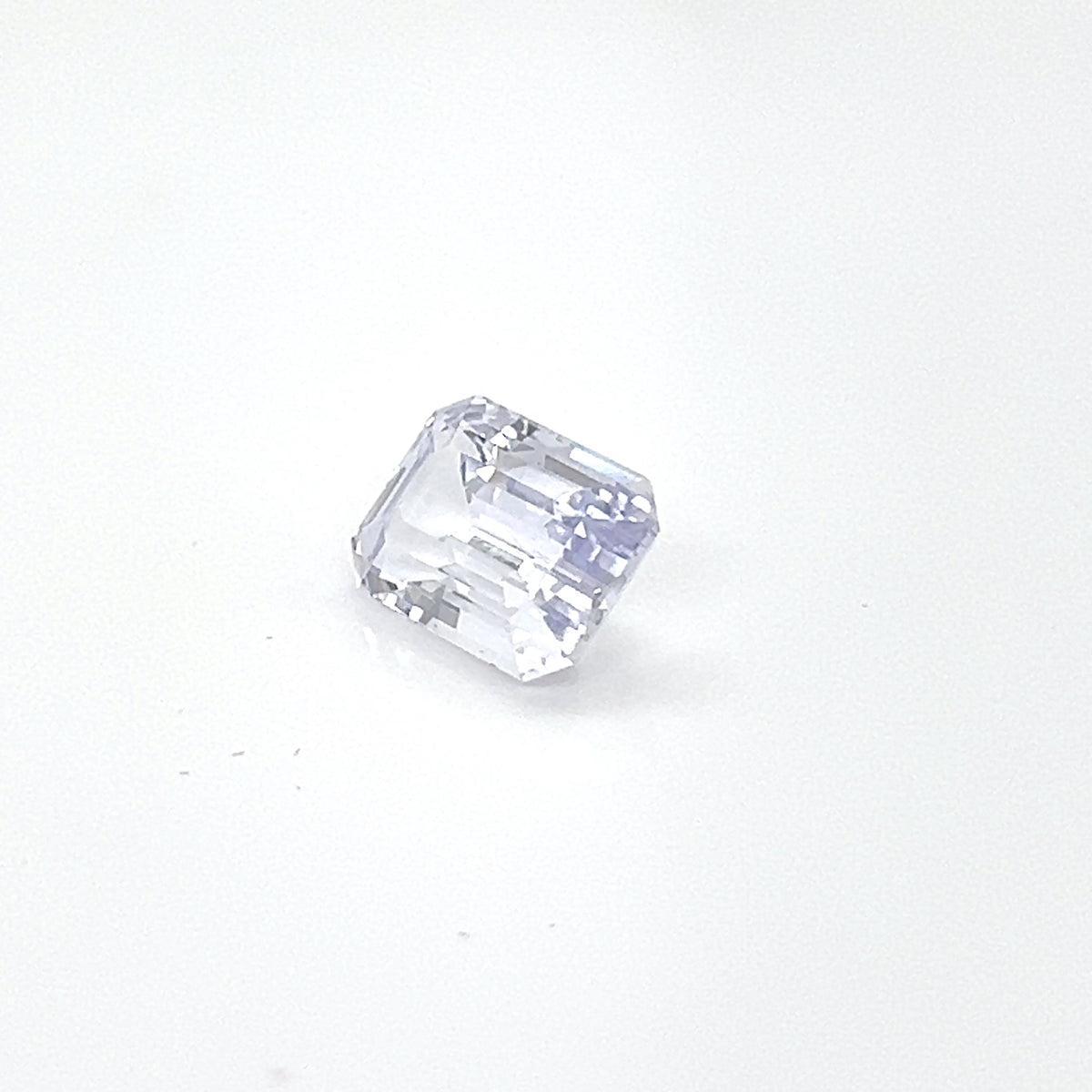 WHITE SAPPHIRE EMERALD CUT