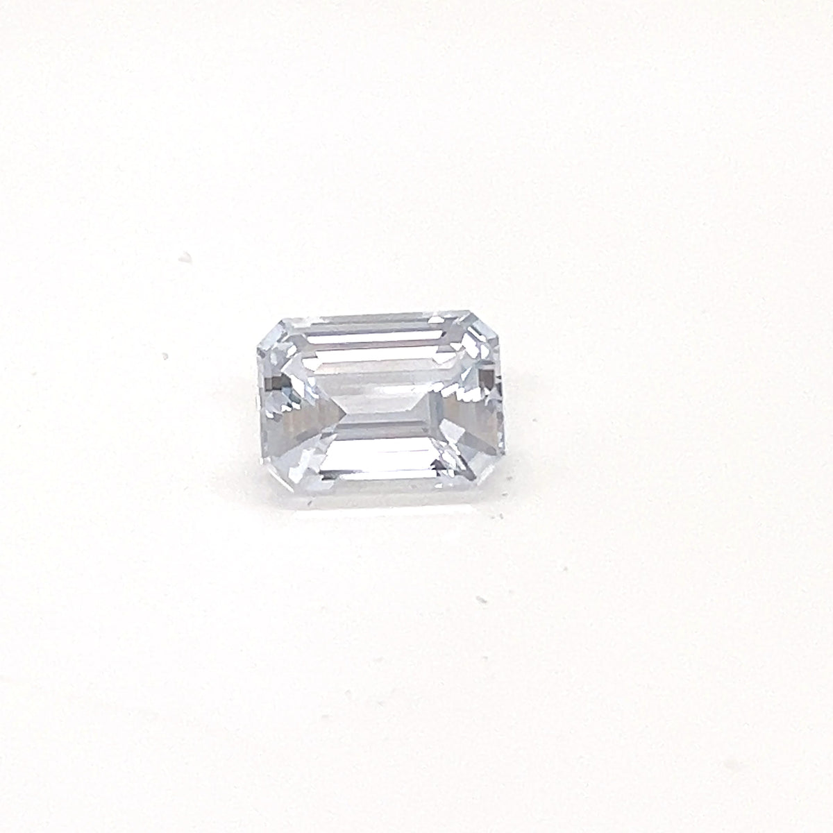 WHITE SAPPHIRE EMERALD CUT