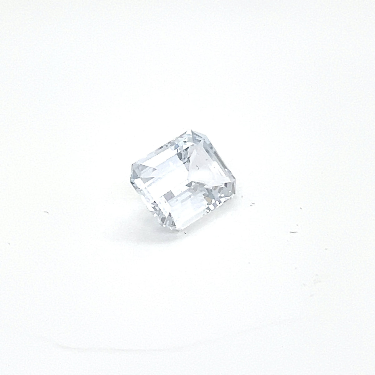 WHITE SAPPHIRE EMERALD CUT