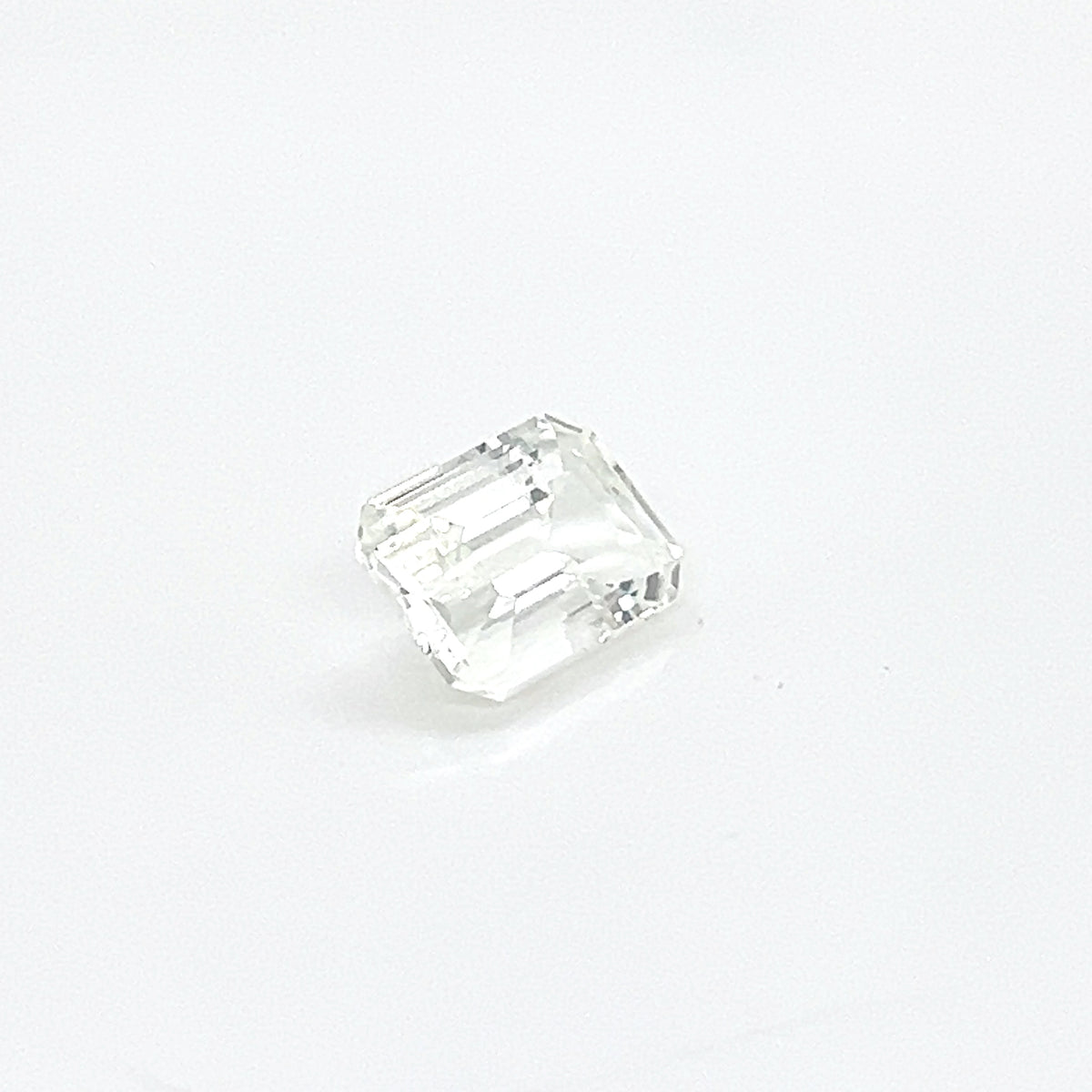 WHITE SAPPHIRE EMERALD CUT