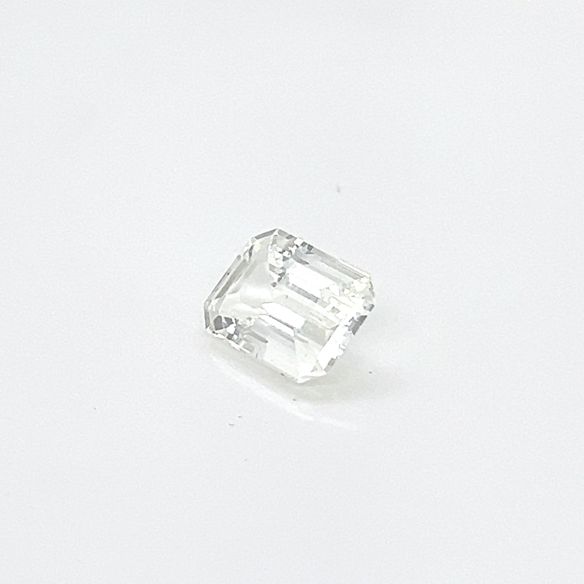 WHITE SAPPHIRE EMERALD CUT