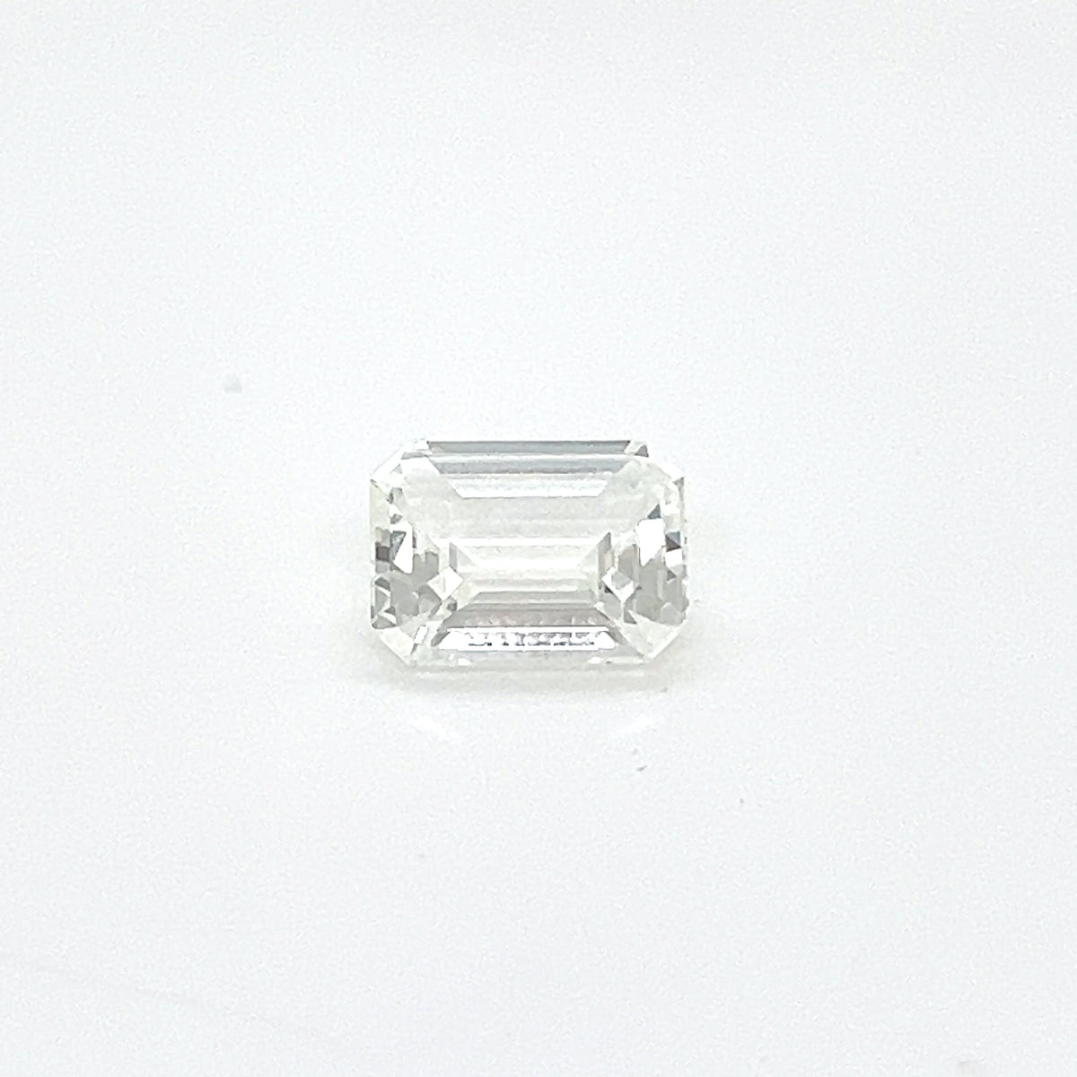 WHITE SAPPHIRE EMERALD CUT