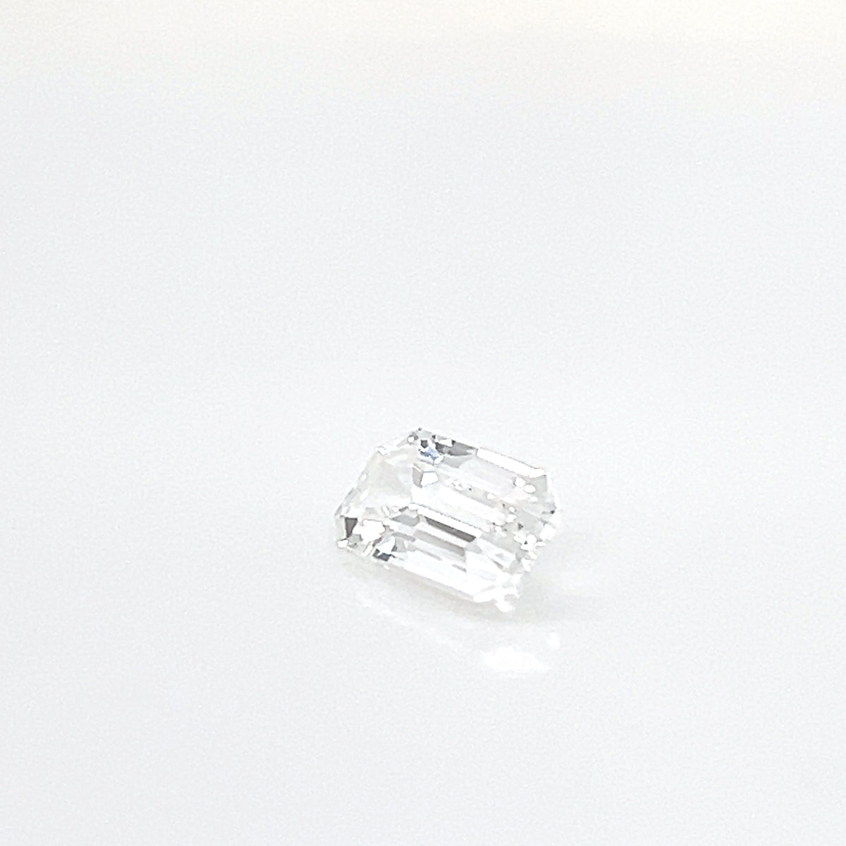 WHITE SAPPHIRE EMERALD CUT