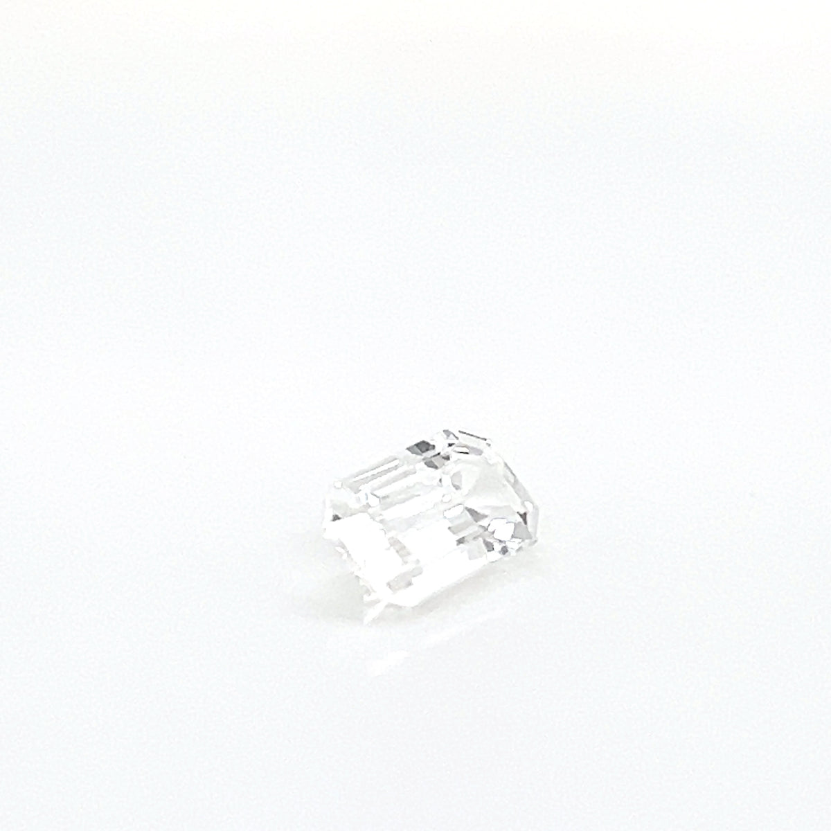 WHITE SAPPHIRE EMERALD CUT