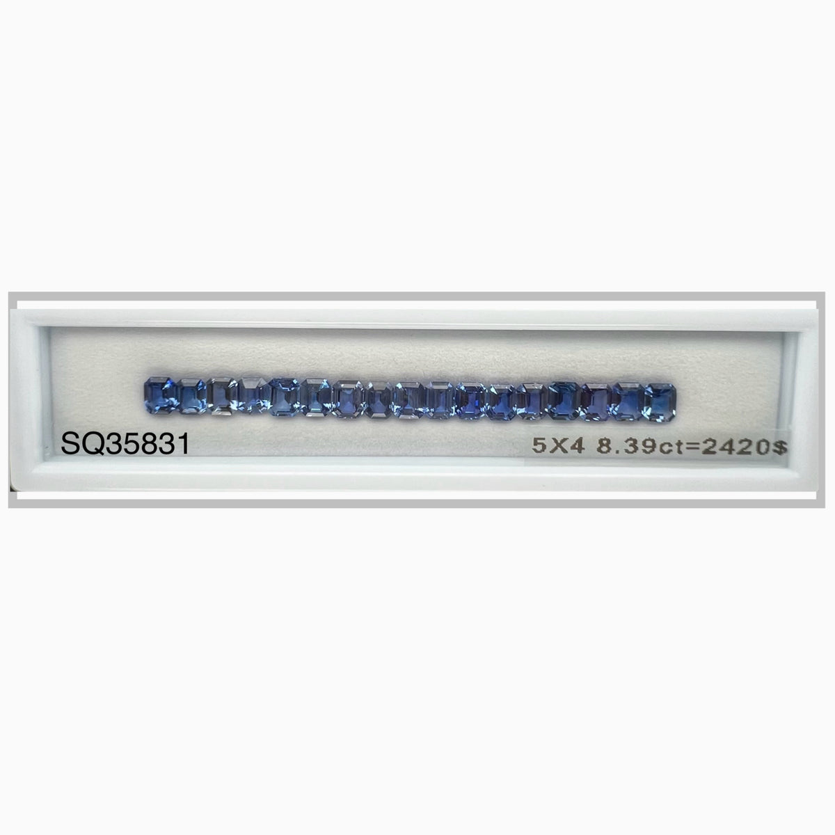 BLUE SAPPHIRE EMERALD CUT 5X4