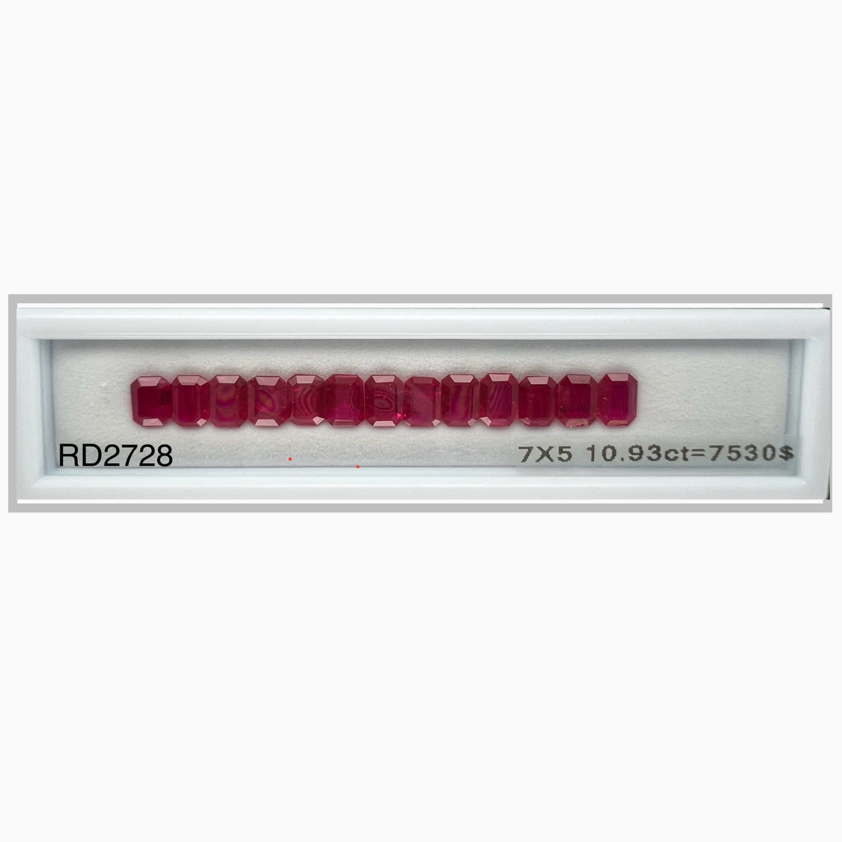RUBY EMERALD CUT 7X5