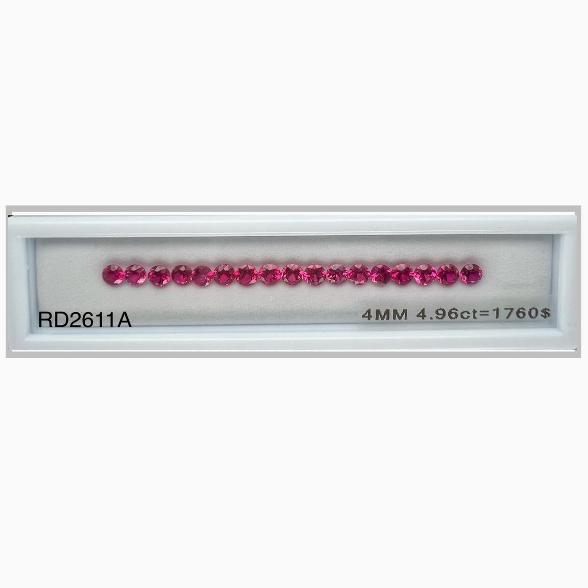 RUBY DIAMOND CUT 4MM
