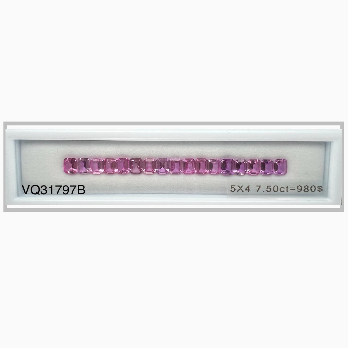 PURPLE SAPPHIRE EMERALD CUT 5X4