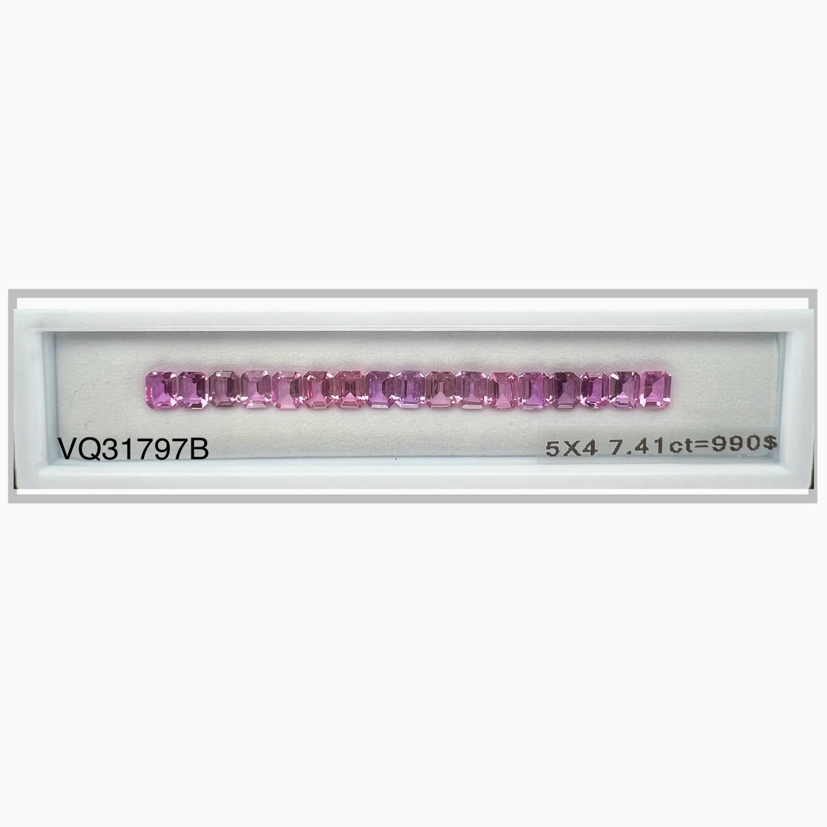 PURPLE SAPPHIRE EMERALD CUT 5X4
