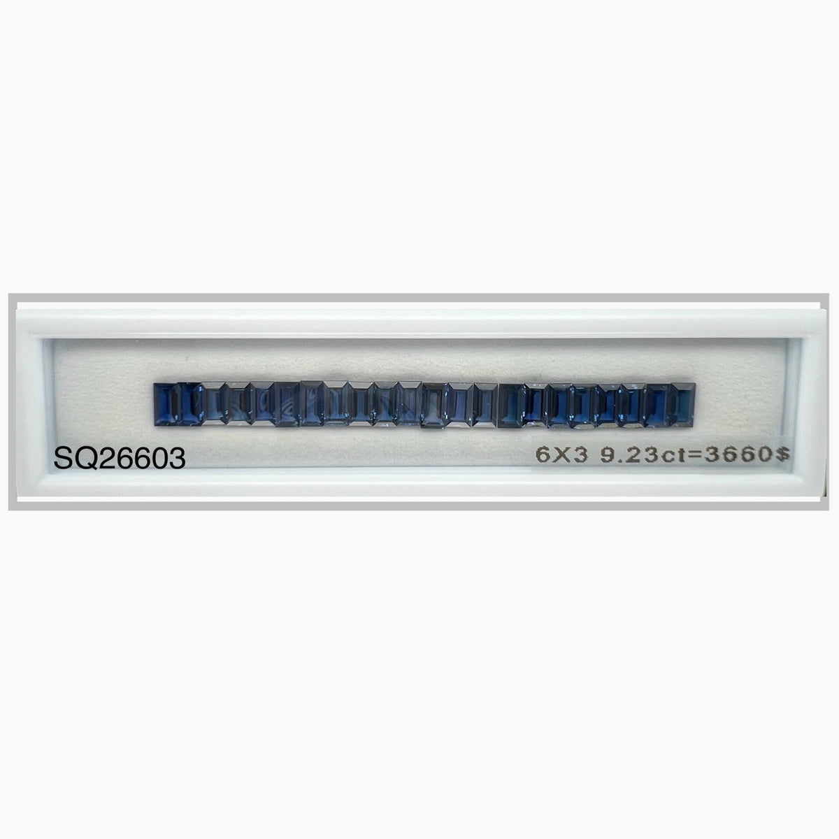 BLUE SAPPHIRE BAGUETTE 6X3