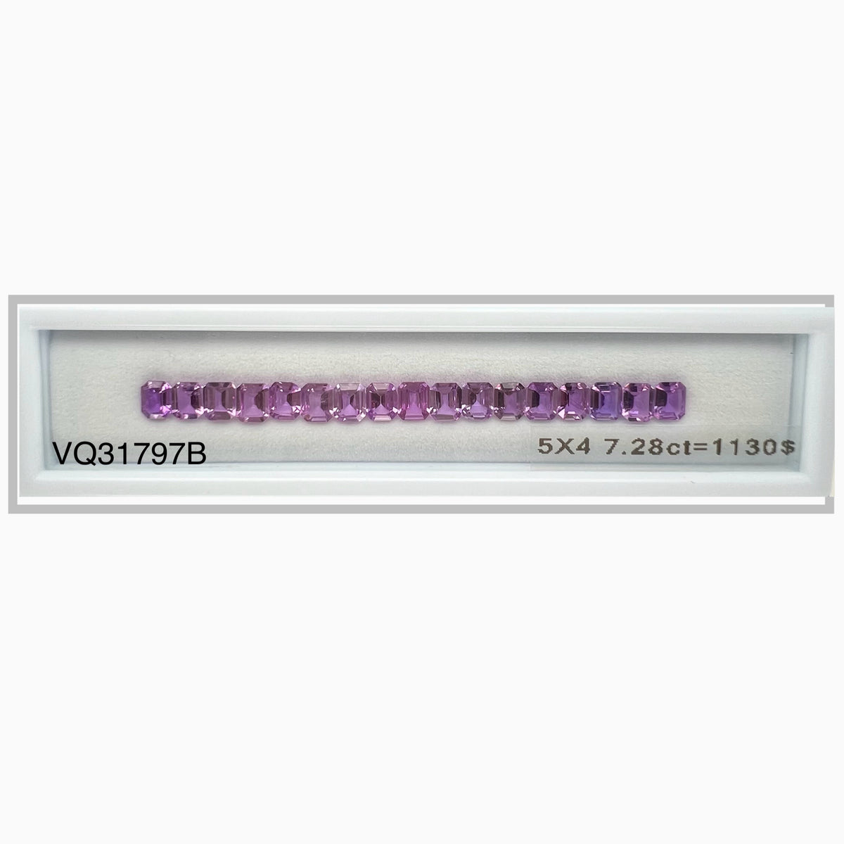 PURPLE SAPPHIRE EMERALD CUT 5X4