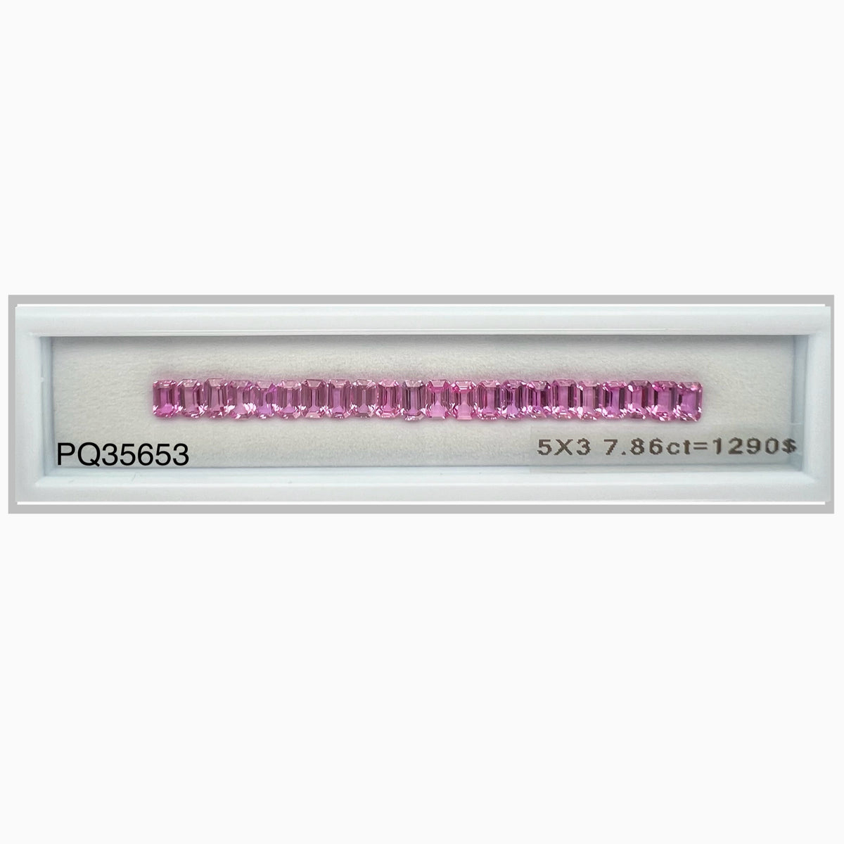 PINK SAPPHIRE EMERALD CUT 5X3