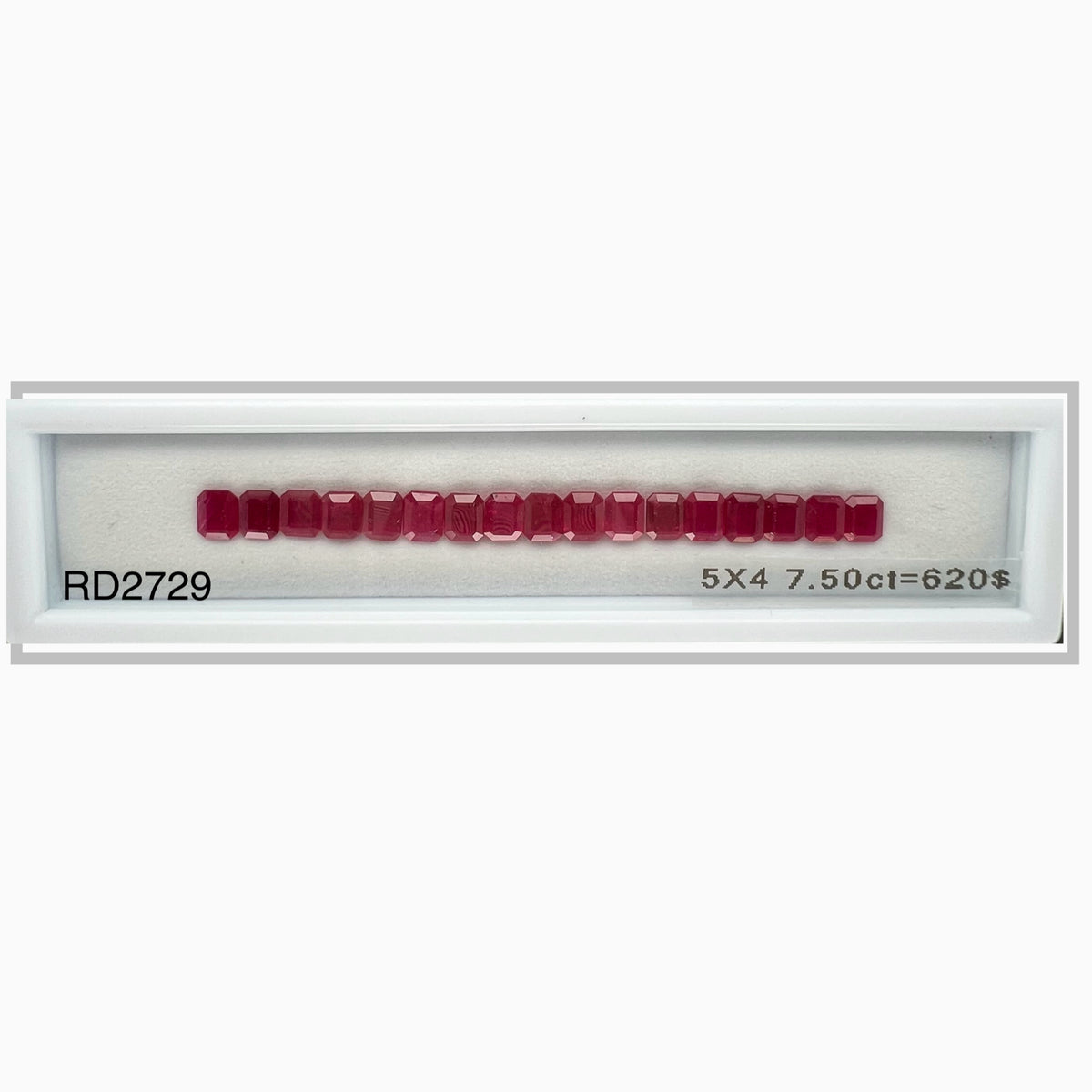 RUBY EMERALD CUT 5X4