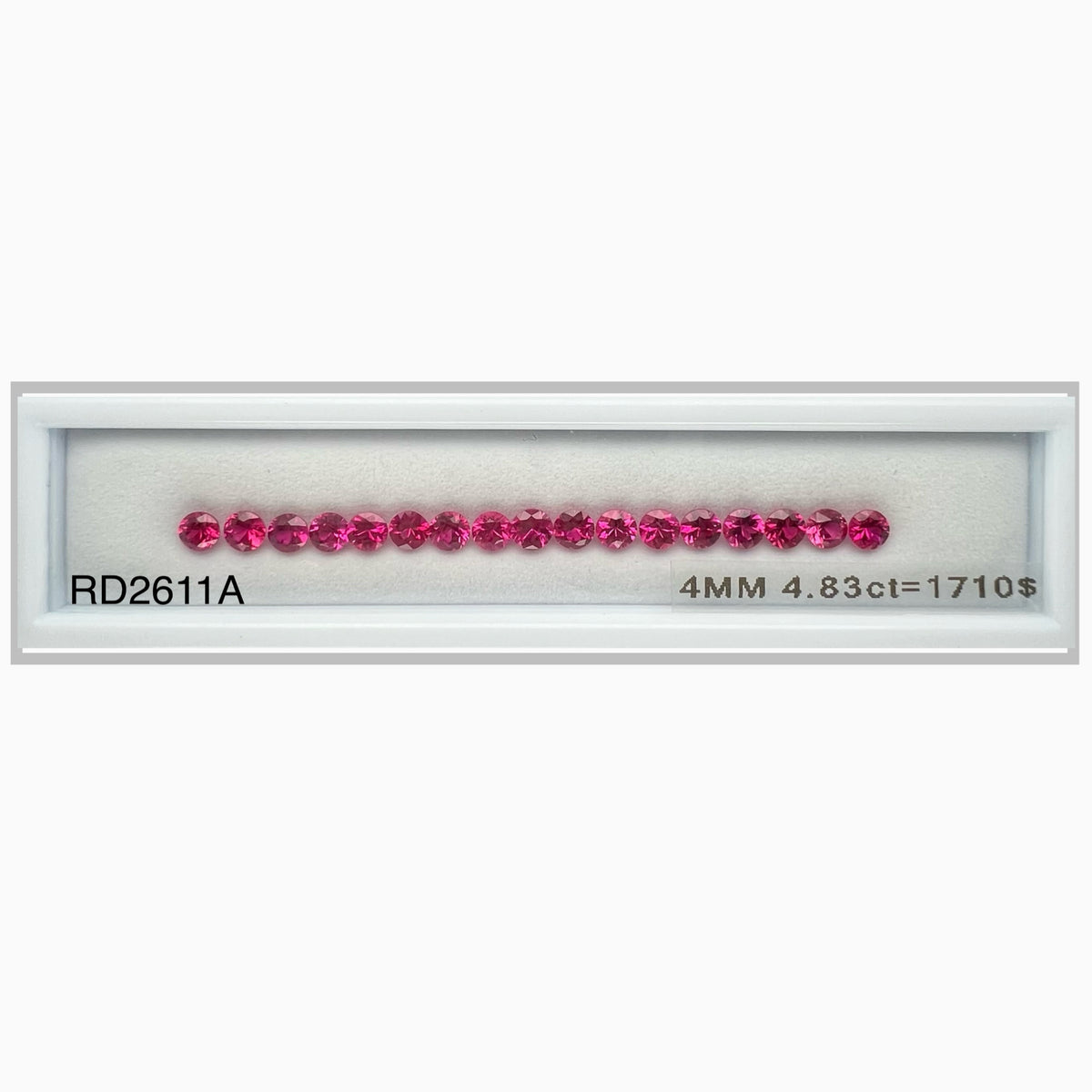 RUBY DIAMOND CUT 4MM