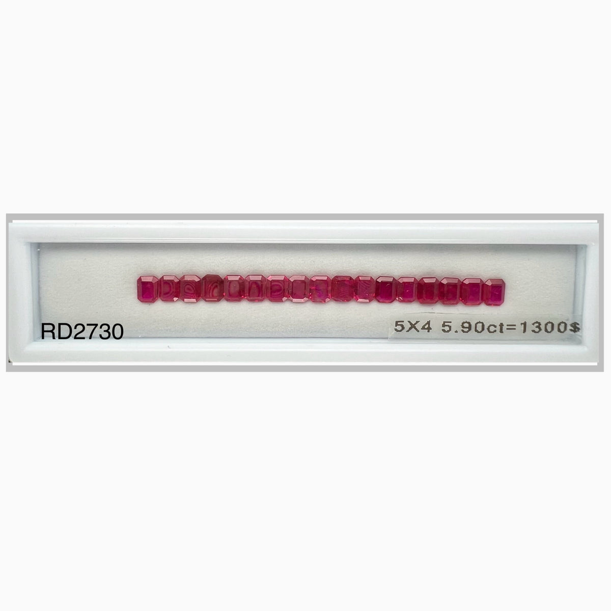 RUBY EMERALD CUT 5X4
