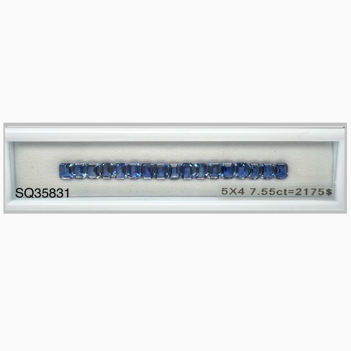BLUE SAPPHIRE EMERALD CUT 5X4